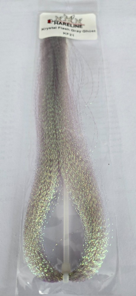 Hareline Krystal Flash  " Gray Ghost  " # KF21