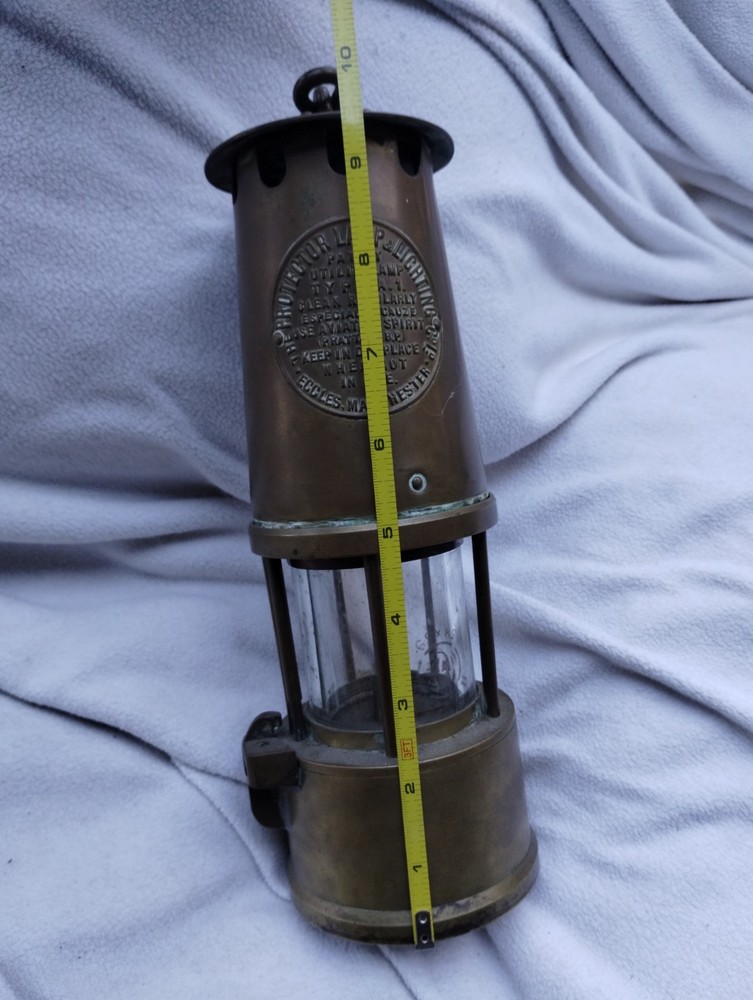 Protector Lamp MINING Lighting A-1 Eccles Manchester HISTORY Miners Lamp TORCH