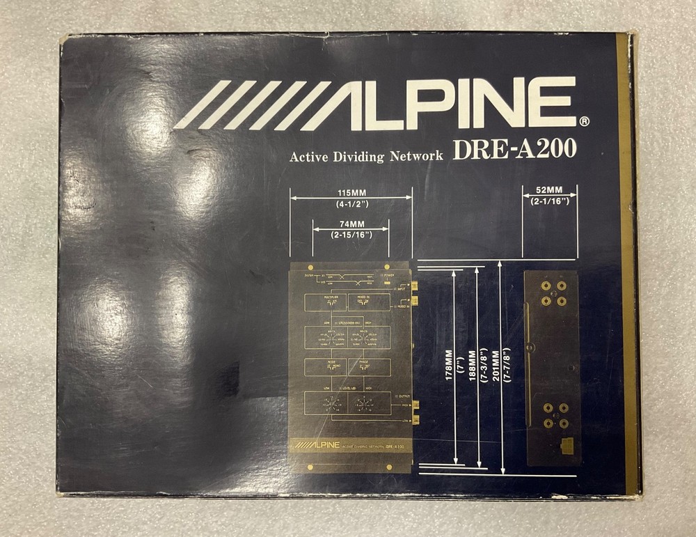 Alpine DRE-A200 2-Way Active Crossover Active Dividing Network (Vintage)
