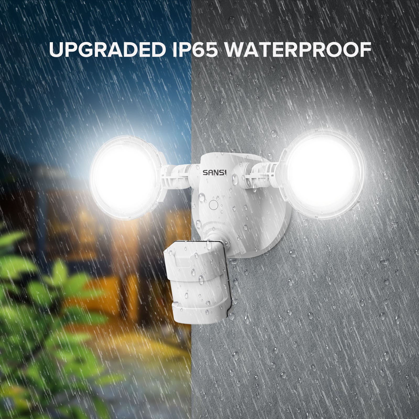 30W 4000LM LED Motion Sensor Outdoor Security Light IP65 Waterproof Lamp