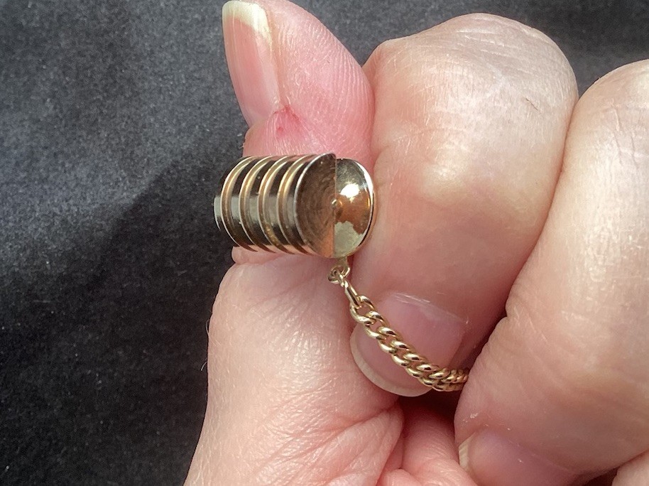 Gold Tone Rounded Tie Tack Pin