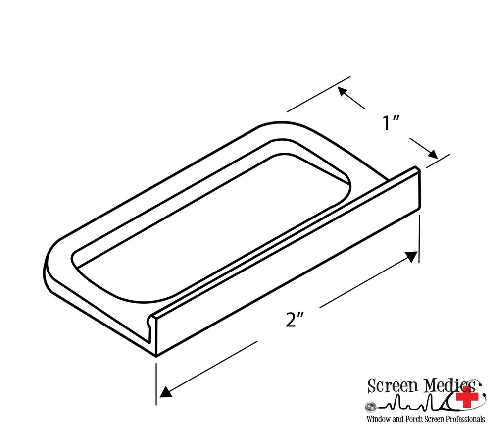 200-Pack Window Screen Pull Tabs - Wide Hollow, Black / Clear VETERAN OWNED CO.