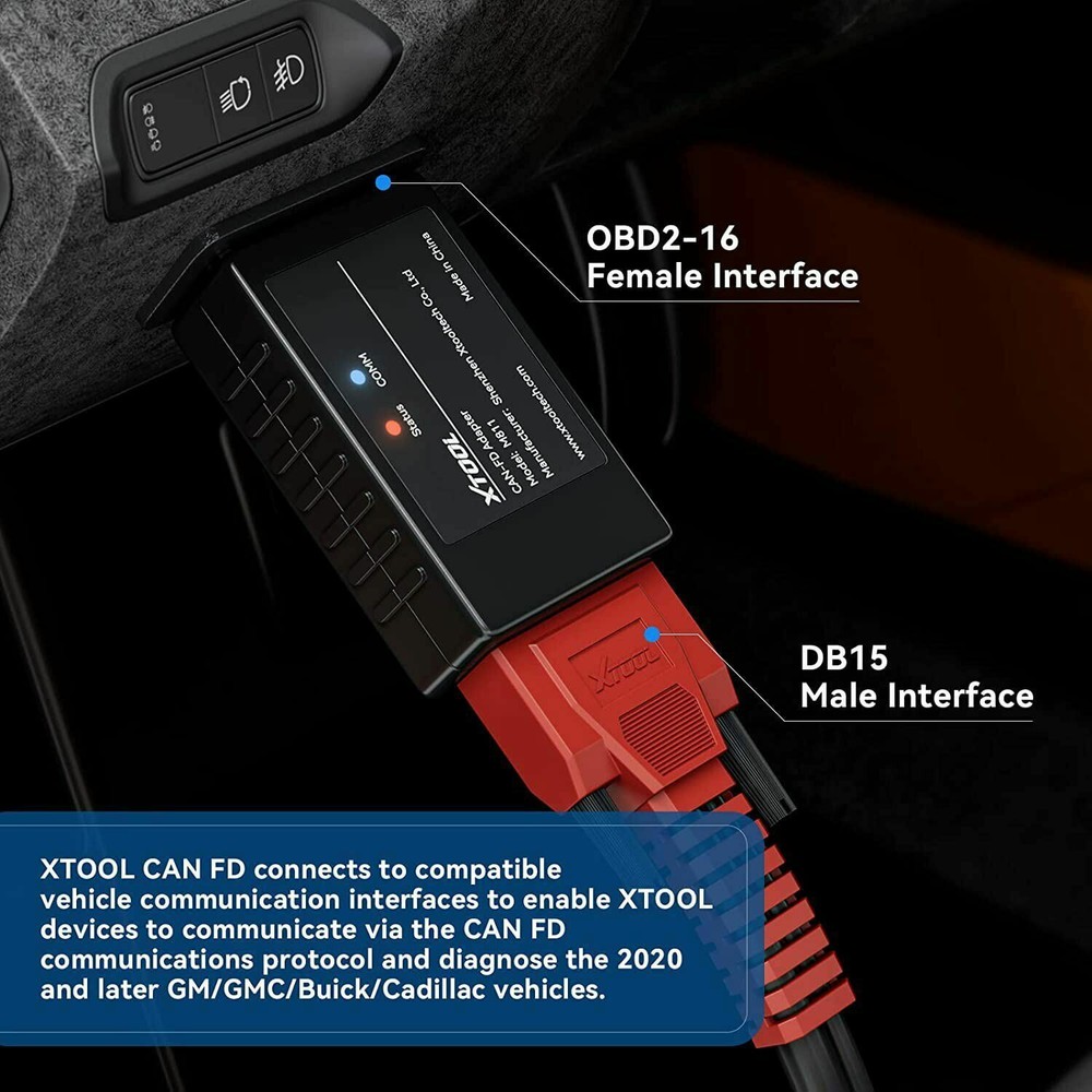 XTOOL CAN FD Adapter Fit for MY2020 Protocal for D7/D8/A80 PRO Diagnostic Tool