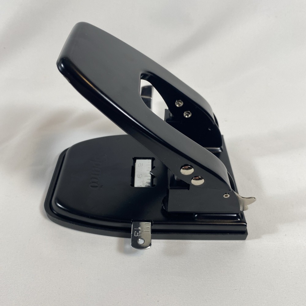 Sparco Black 2 hole punch with gauge guide