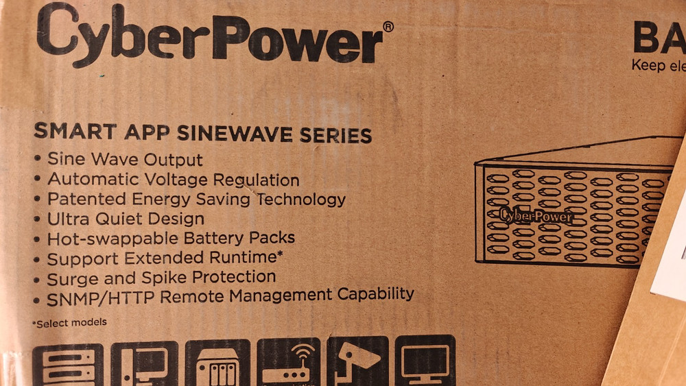 CyberPower PR3000RT2UN Smart App Sinewave UPS System3000VA/3000W