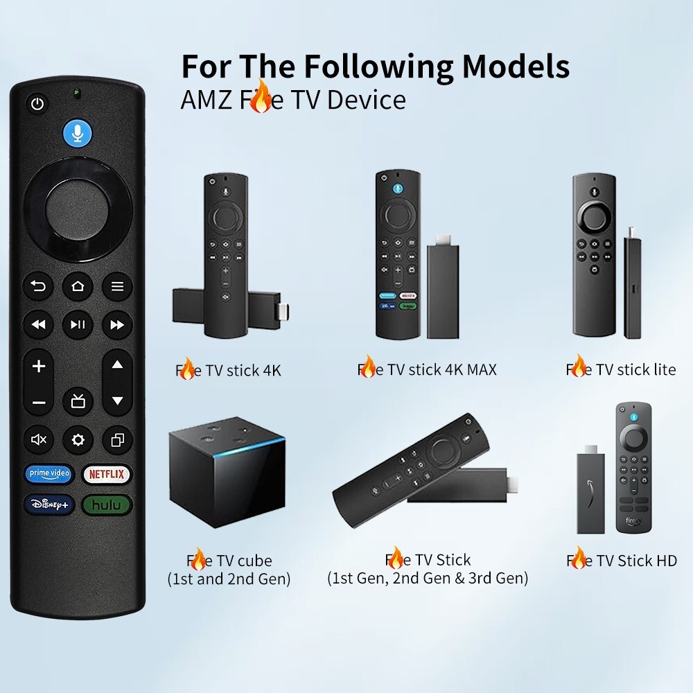 2Pcs Amazon Fire TV Replacement Remote Control For Stick 4K Max Streaming Device