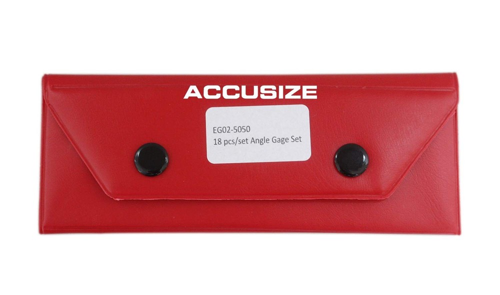 Accusize Industrial Tools 18 Pc Angle Gauge Set, 3602-5050