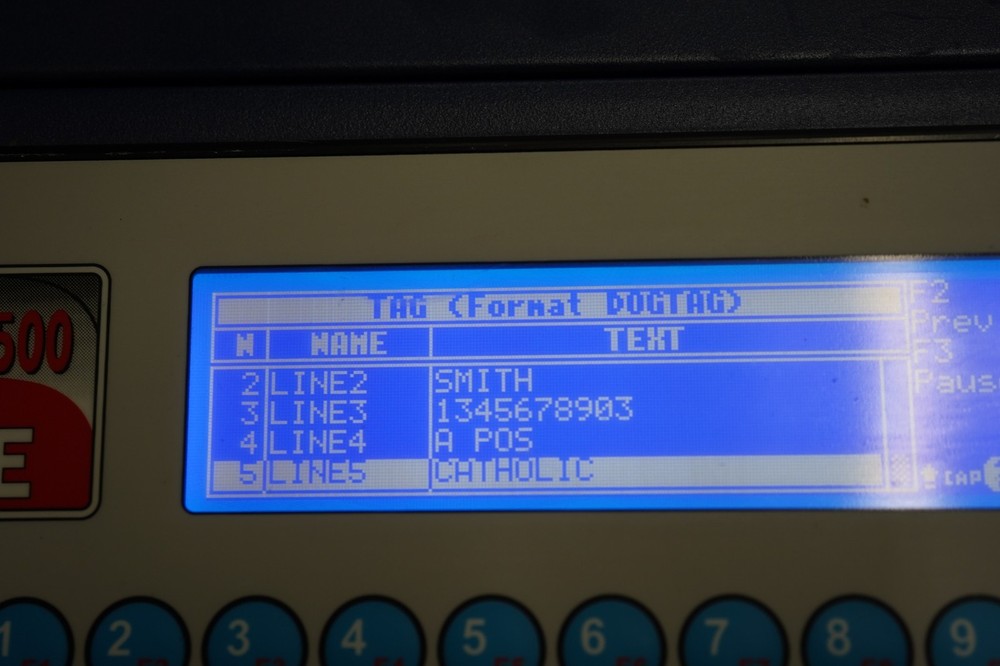 CIM MDT500 HE Portable Automatic Dog Tag Embosser *READ DESCRIPTION*
