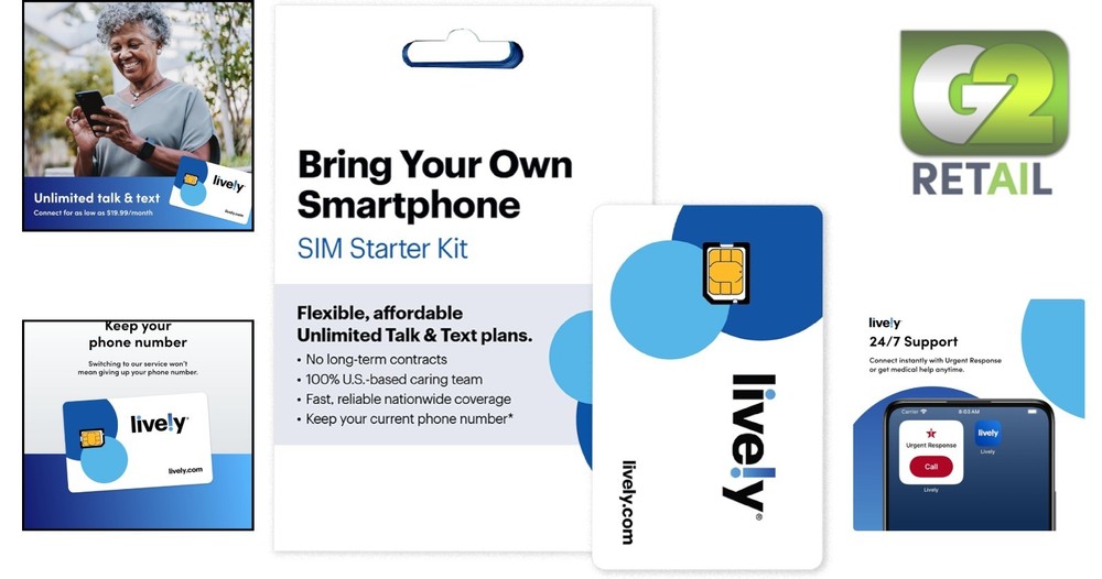 Unlimited Talk, Text, & 1GB Data: Lively SIM/eSIM with 24/7 Support Services