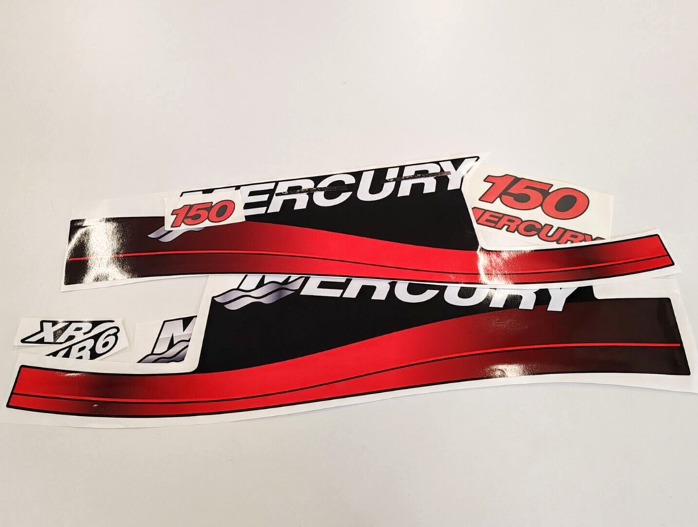 Replacement Decal Set Compatible with Mercury 150 XR6 Outboard - Sticker Kit