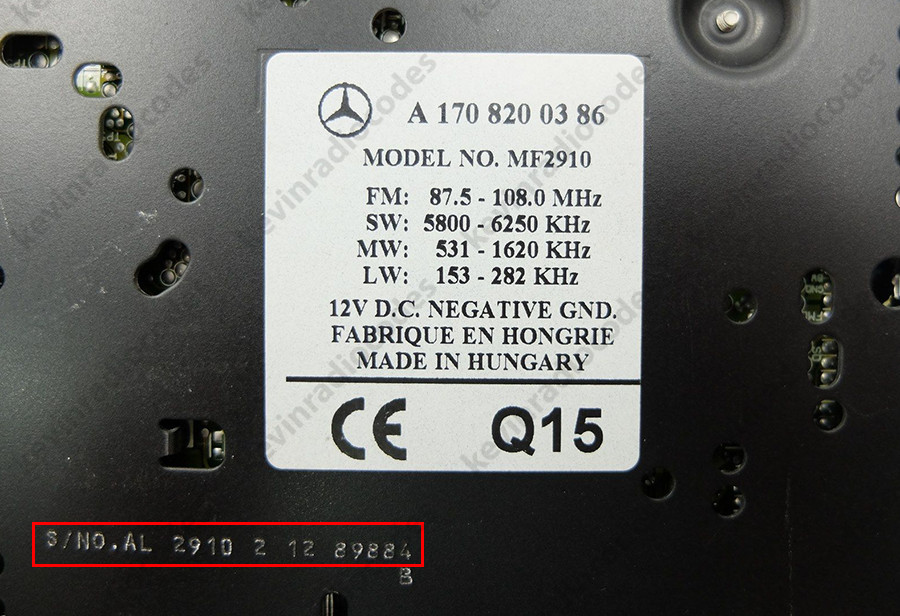 ✅MERCEDES RADIO DECODE PIN CODE FOR ALL MODELS ALPINE BECKER MF2199 M2910✅