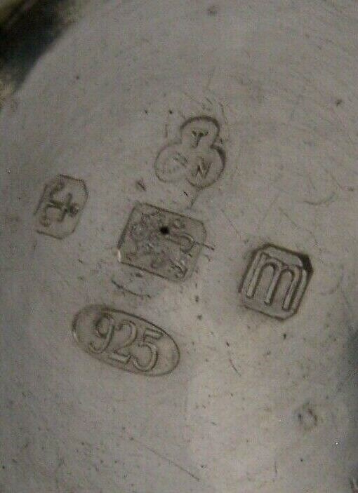 HAND MADE ENGLISH STERLING SILVER ARTS & CRAFTS STYLE BOWL 2011 LARGE 192g