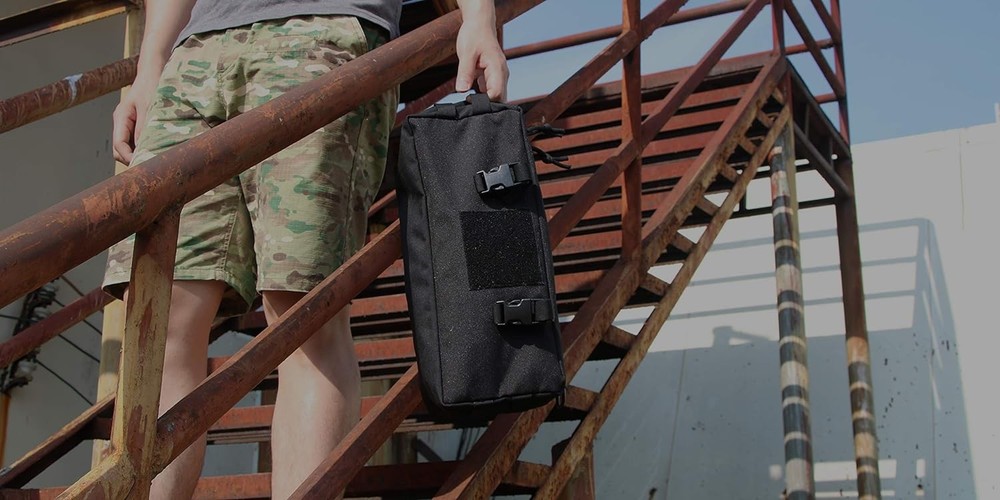 AMYIPO Tactical Pouch Multi-Purpose Large Capacity Increment Black (2 PCS)