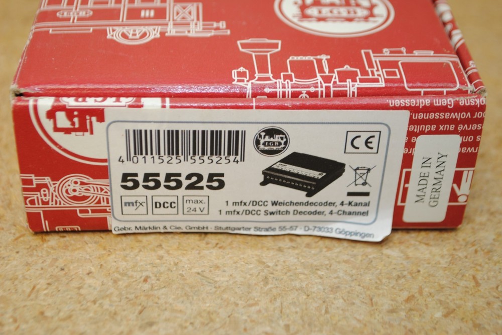 LGB 55525 DCC Switch Decoder 4-Channel *G-Scale*
