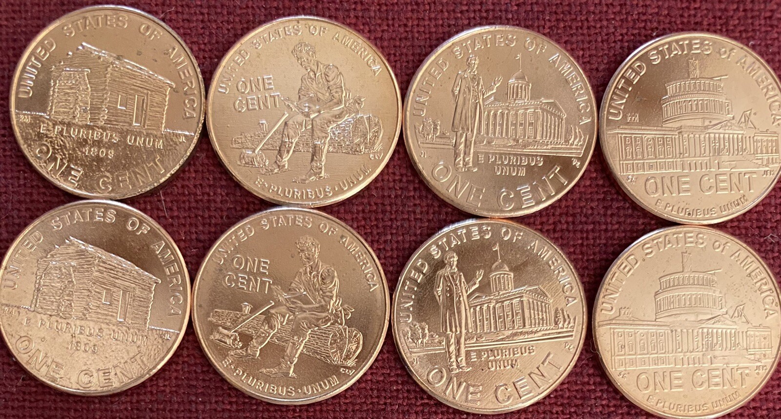 Complete Set Lincoln Bicentennial 2009 Cent Pennies from Mint Rolls P & D Mint