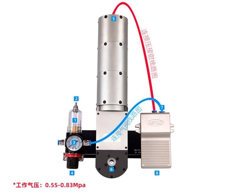 W4Q Pneumatic Crimping Tools Range 6-14AWG