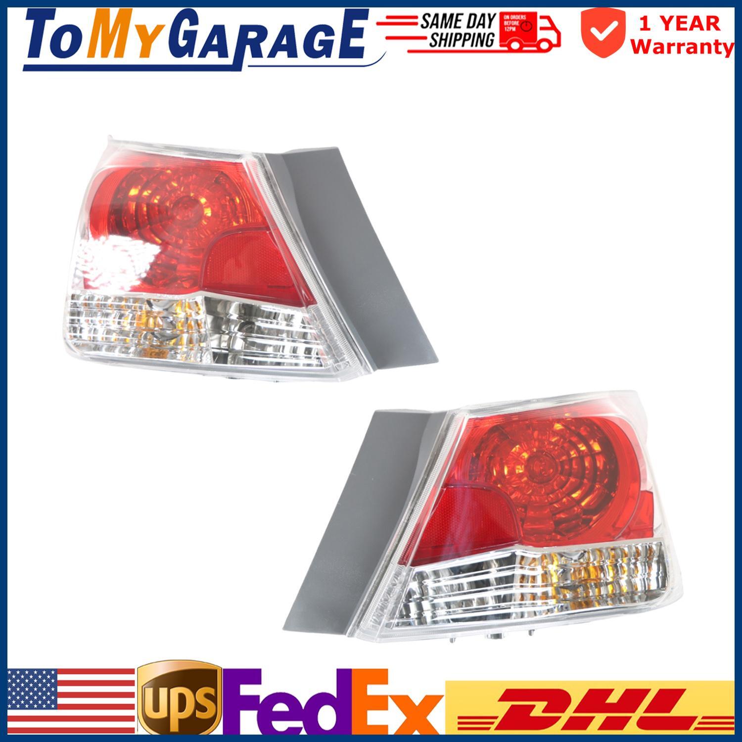 Pair Tail Lights Lamps Assembly for 2008-2012 Honda Accord HO2801172 HO2800172