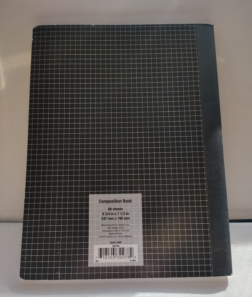 Graph Ruled Composition Notebook, Good Condition