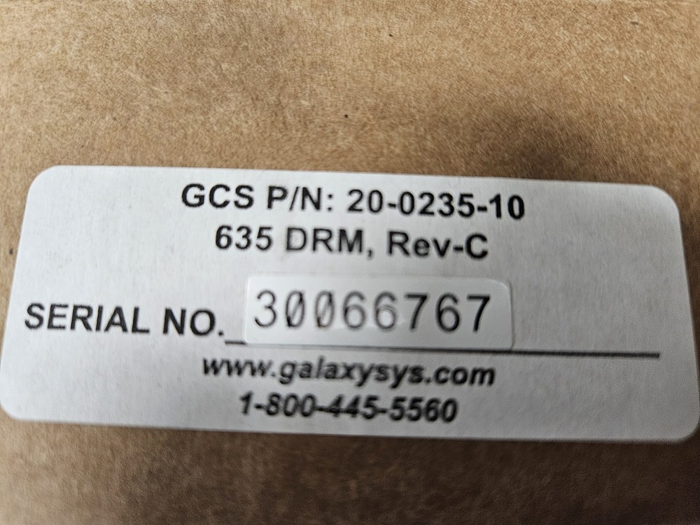 Galaxy 635 Dual Reader Module (DRM) Part # 20-0235-10