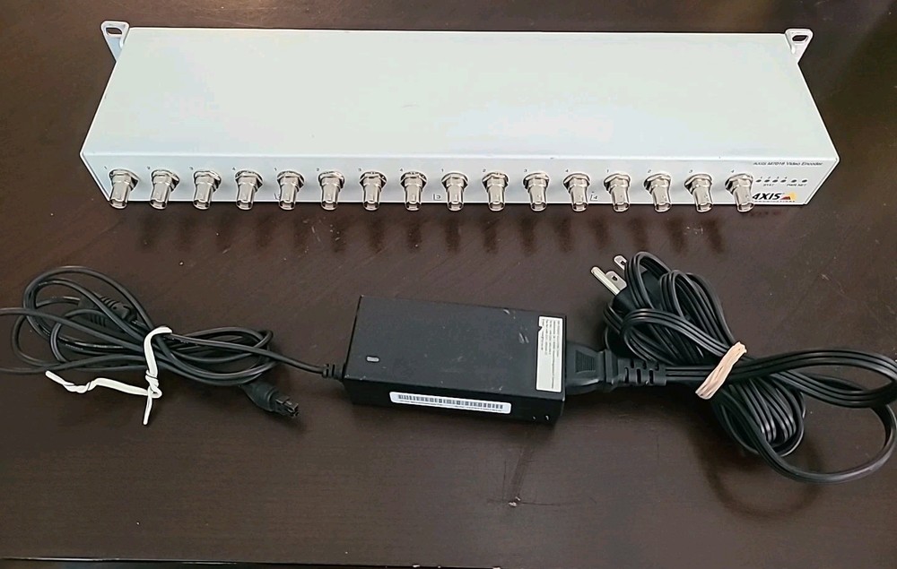 Axis M7016 16 CH CCTV Video Encoder w/ Power Cable & Rack Ears  Tested & Working
