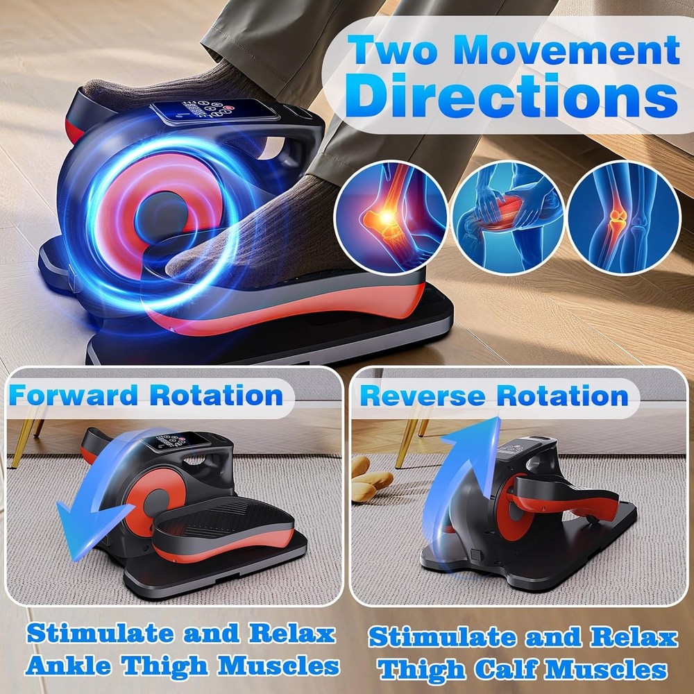 Electric Under-Desk Elliptical Machine 12-Speed Touch Screen Remote Control US