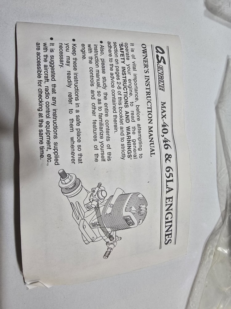 O.S. Engine Max 40LA Silver Model Airplane Engine 13381