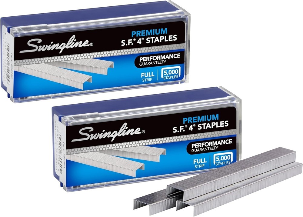 Sharp Chisel Point Staples, 2 Boxes of 5000 - Minimal Jams, High Performance