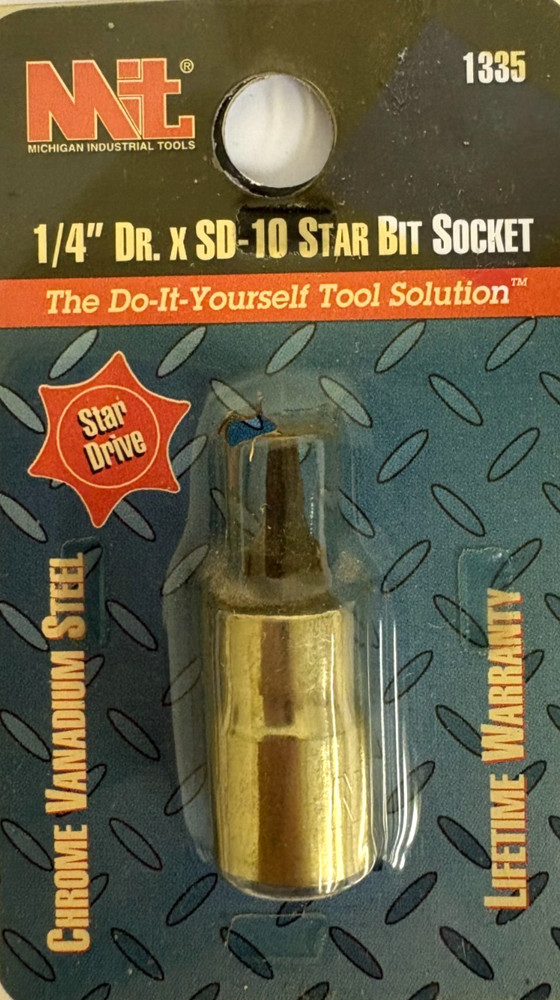 1/4" DRIVE SD-10 STAR BIT SOCKET MIT 1335