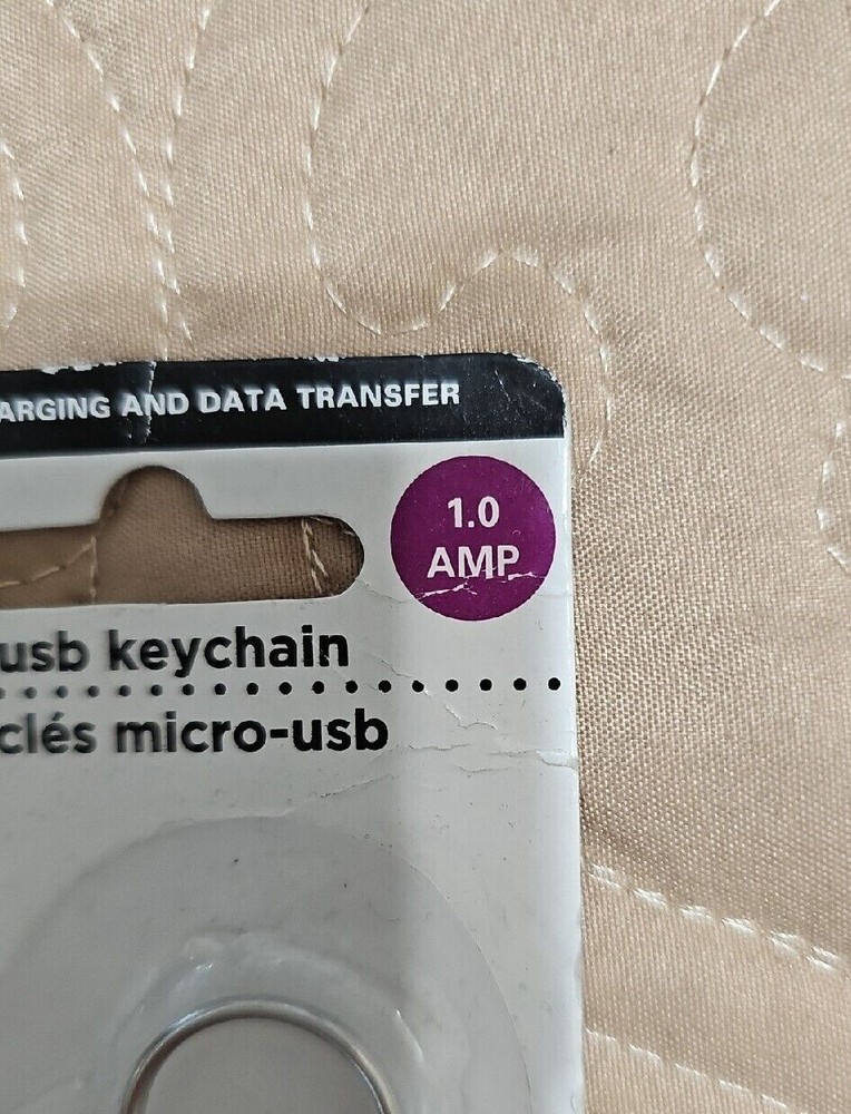 Micro - USB Keychain 1.0 Amp - Fast Charging and Data Transfer