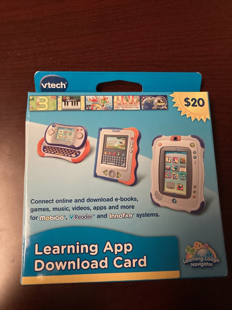 NEW! VTech Learning Application Download Card-InnoTab, MobiGo, and V.Read
