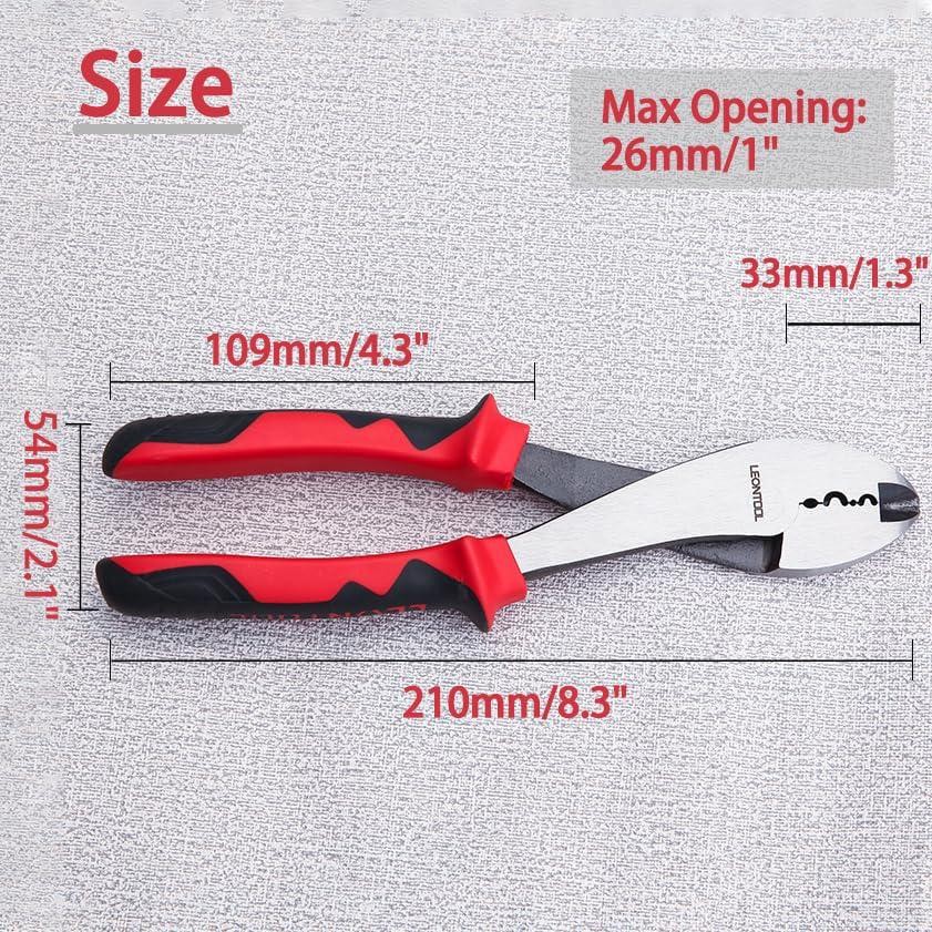 Electrician's Terminal Crimp Pliers with Cutter Wire Crimping Tools Electrical