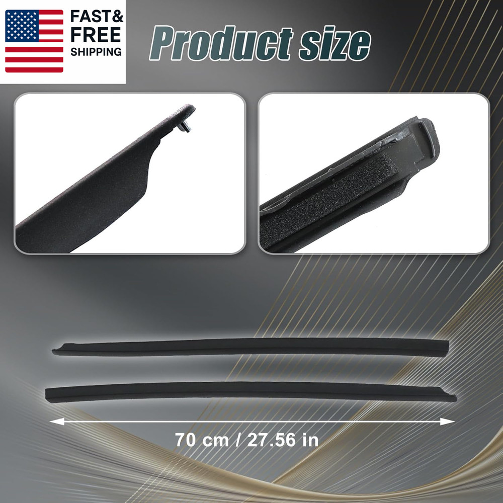 1Pair Front Right&Left Side Windshield Molding Strip Compatible with Dodge Ram 1