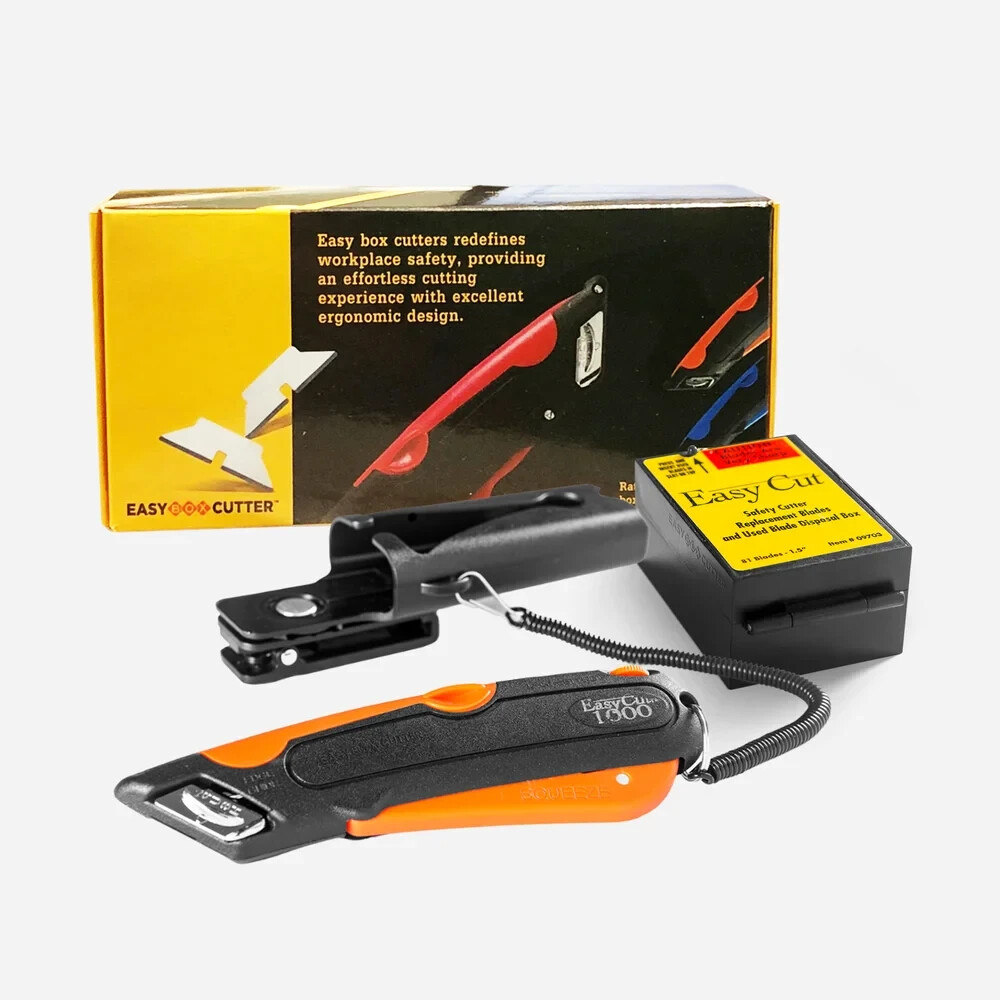 EasyCut Box Cutter 1000N Orange + 81 Count Blades Pack