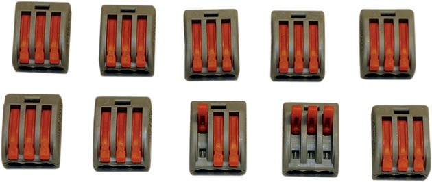 Custom Dynamics 3-Spot Wiring Cage Clamp 10-Pack