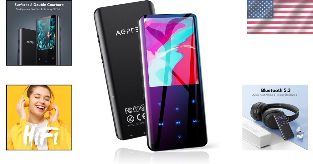 Portable 32GB MP3 Player with 2.4” Curved Display and Multi-Functionality