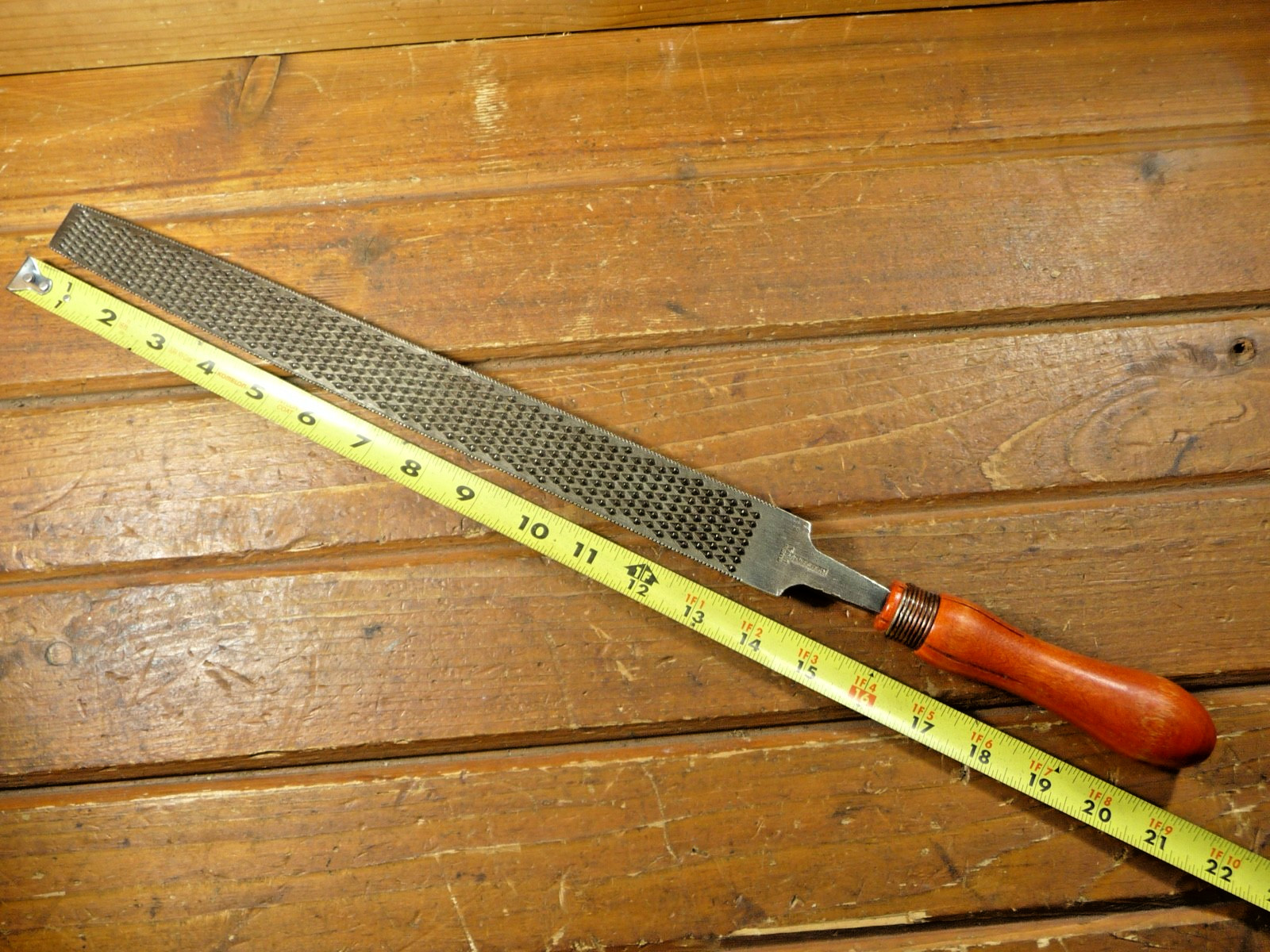 Vintage Large Rasp File 14" Half Round WESTERN USA Woodworking Hand Tool