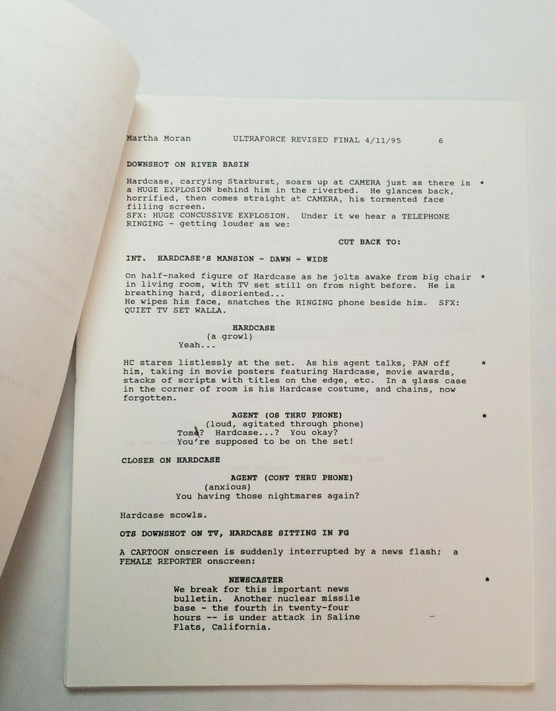 ULTRAFORCE / Original 1995 TV Script from the PILOT EPISODE "Prime Time"