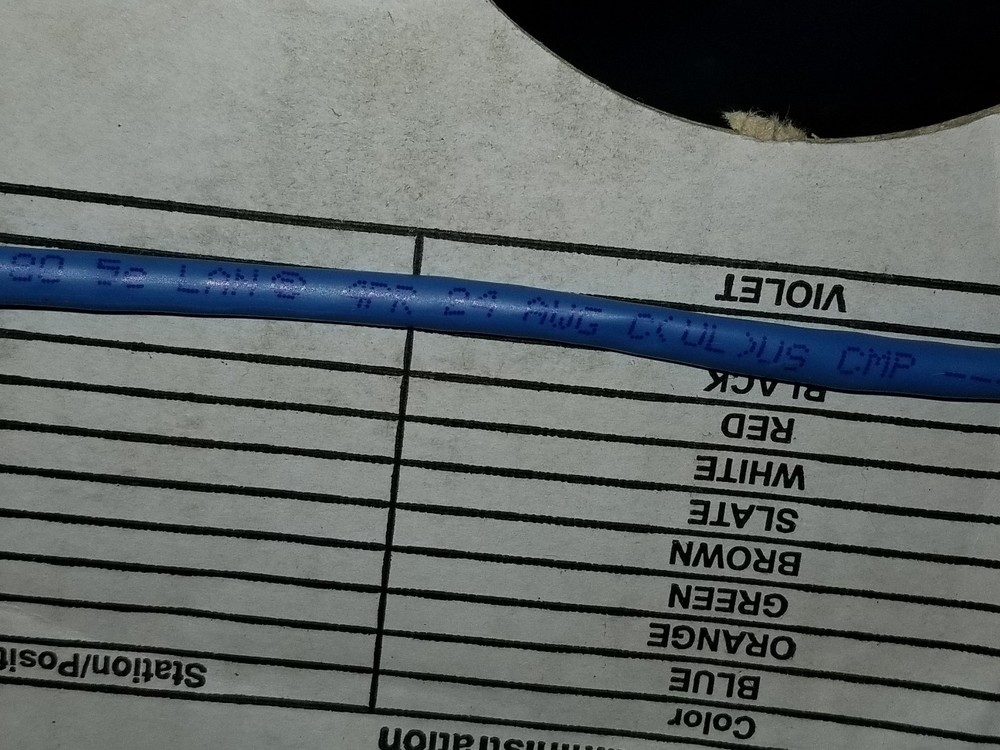 Belden Mohawk M57546 24/4P CAT5e LAN UTP Networking Cable Plenum Blue /100ft