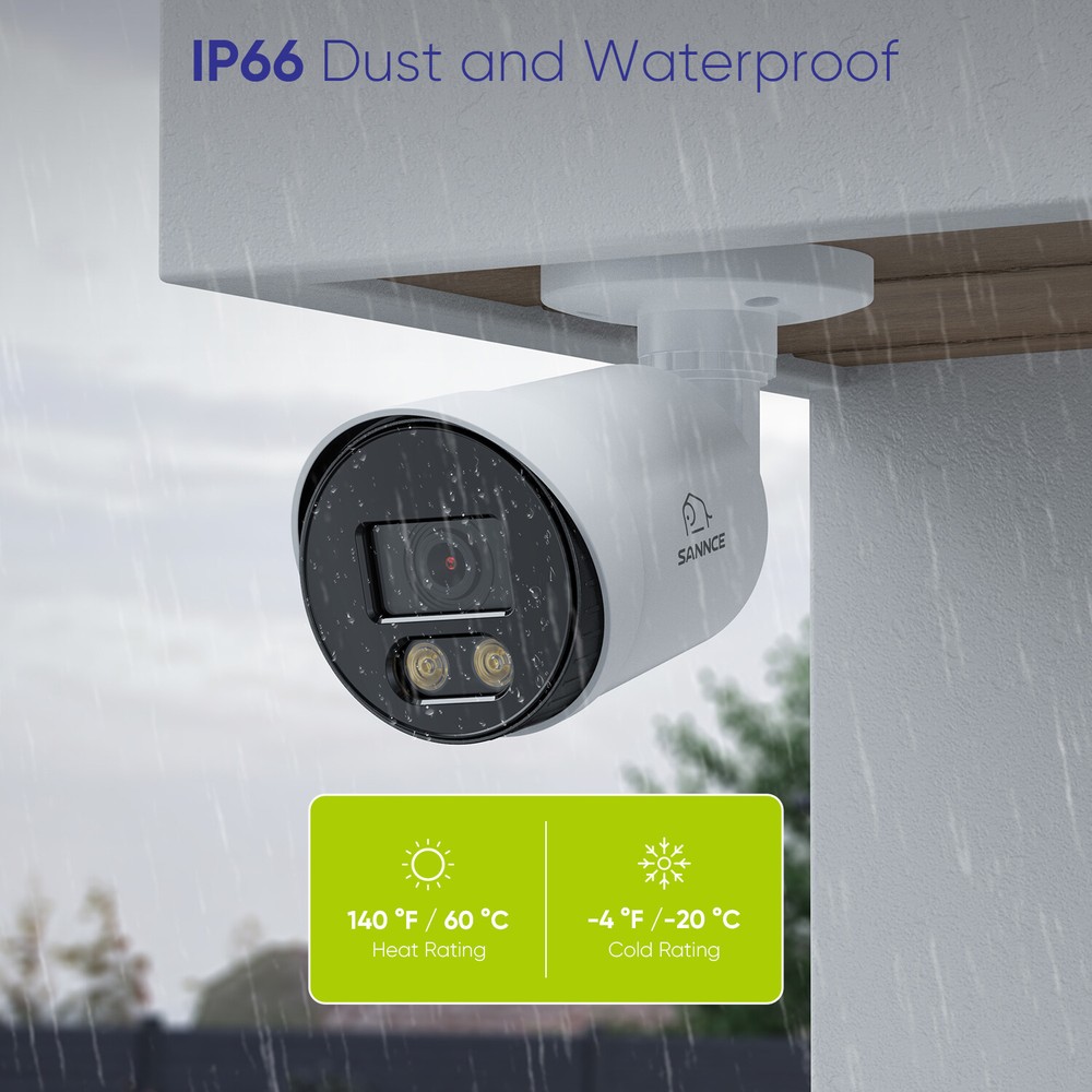 SANNCE 1080P Full Color Night Security Camera Warm Light fr Security CCTV System