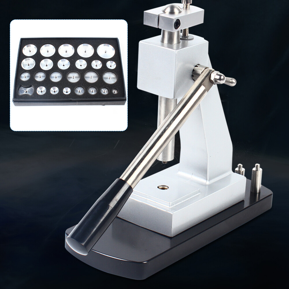 Watchmaker Tool Watch Press Set Back Case Closer Crystal Glass Fitting+ 25 Dies