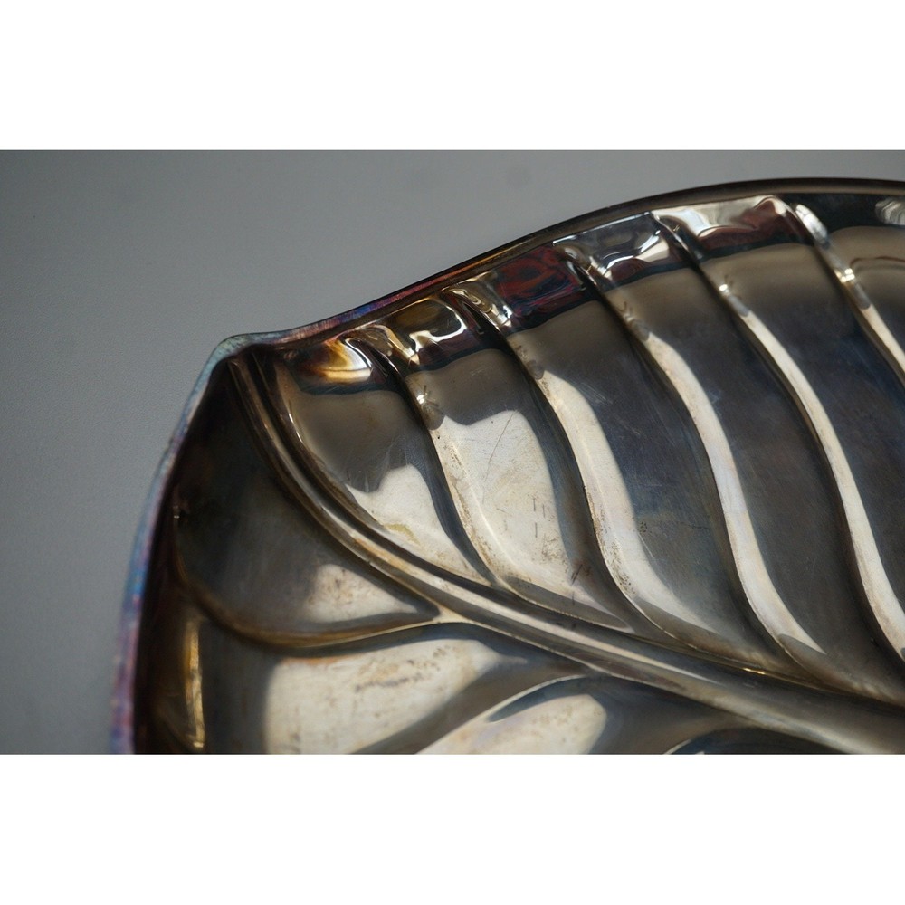 Vintage Silver Plated Leaf Tray – MCM Serving Platter