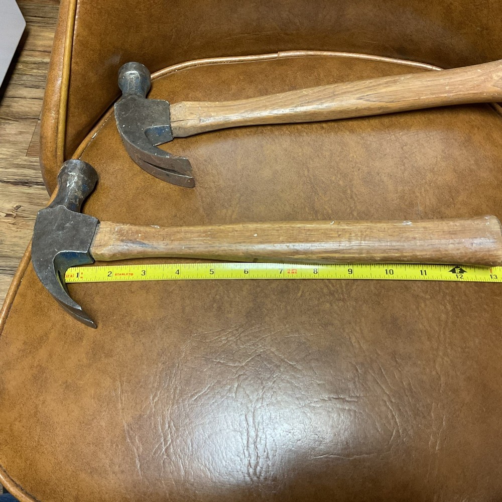2 Vintage ARTISAN CLAW HAMMERS.