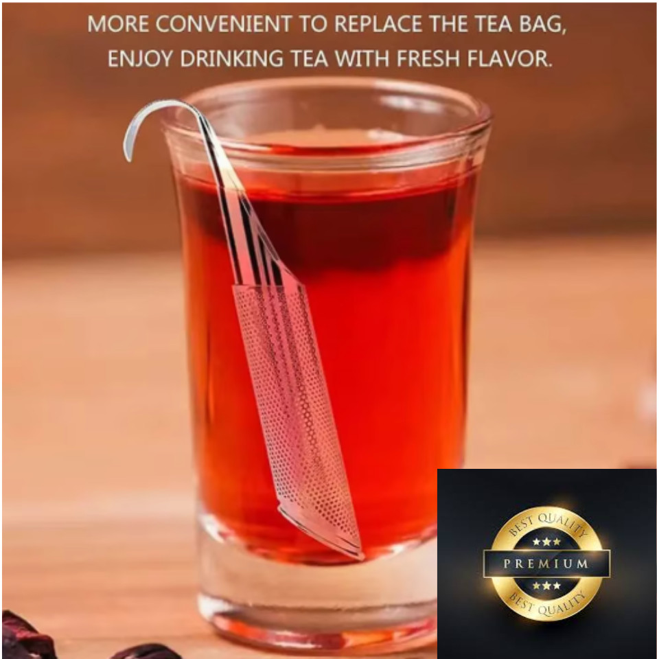Stainless Steel Tea Infuser Stick Loose Leaf Diffuser Strainer Hook Handle