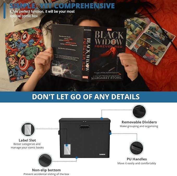 Fireproof Graded Comic Book Storage Stackable CGC Comic Book Box Holds 30 Comics