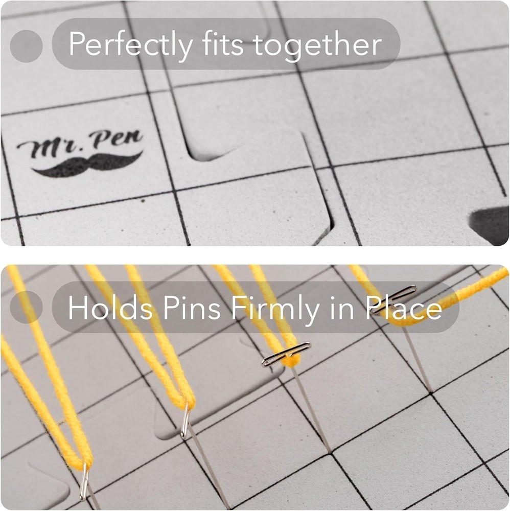 Mr. Pen- Interlocking Blocking Mats, 12”x12”, 4 Pack, Blocking Mats for Knit