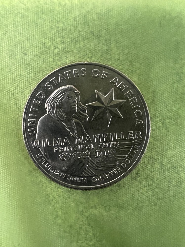 ERROR 2022 P Wilma Mankiller Quarter Error Coin Mint "IN COD WE TRUST" Rare MINT
