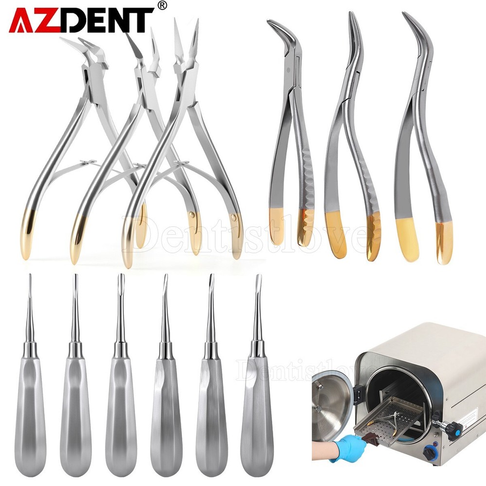 Dental Tooth Extraction Forceps Pliers Elevator Apical Root Tip Extractor Drills