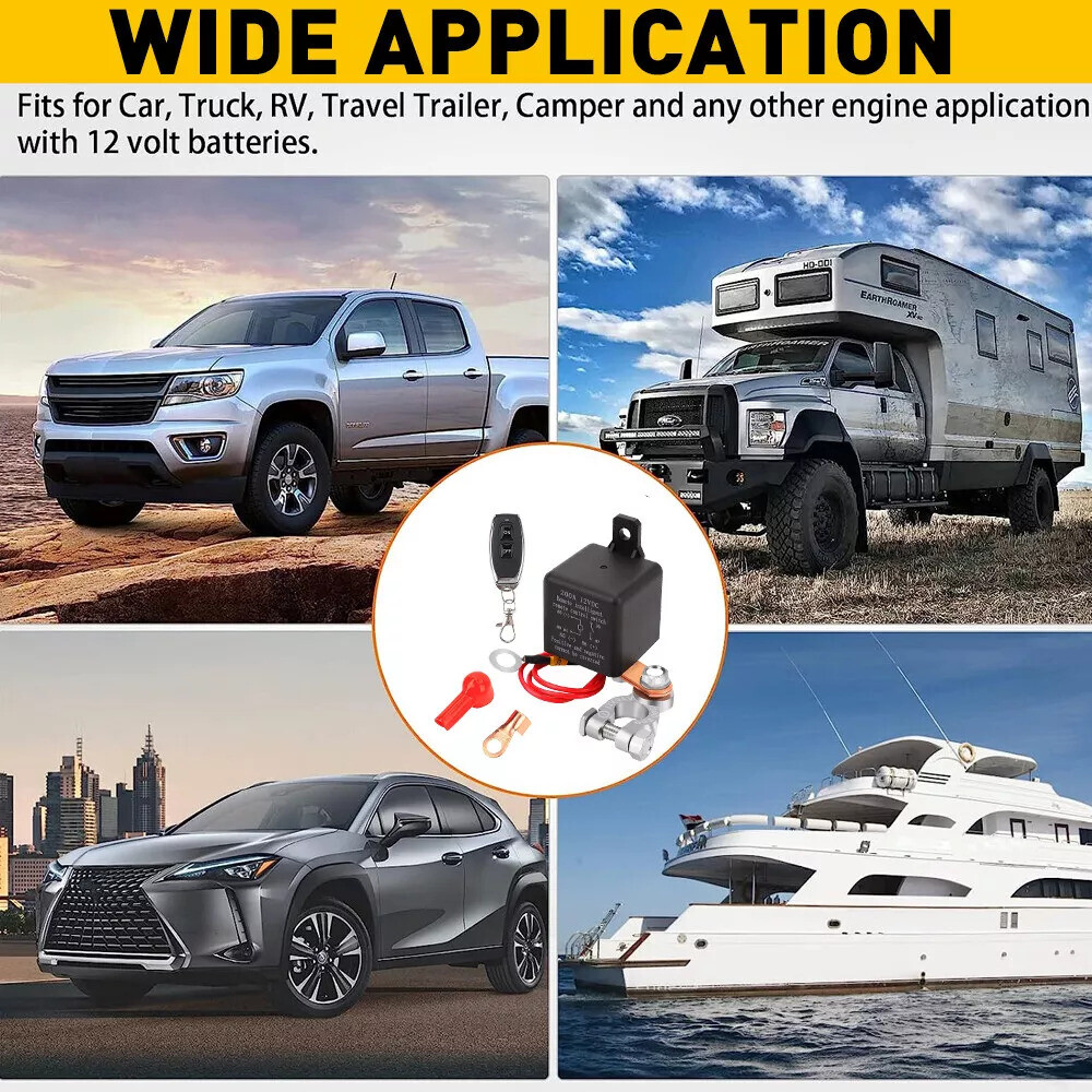 Car Battery Disconnect Switch Remote Control Power Kill Master Isolator Cut Off