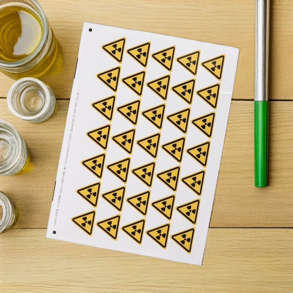 54 Pcs Warning Sign Stickers Caution Danger Hazard Window