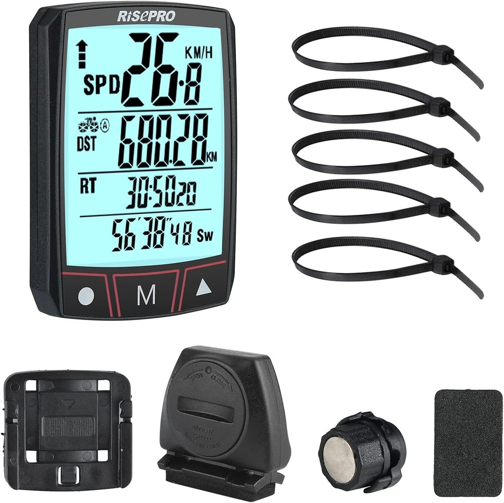 Wireless Speedometer & Odometer for Bicycles - Waterproof Digital Bike Computer